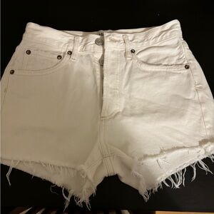 Agolde white Jean shorts size 23